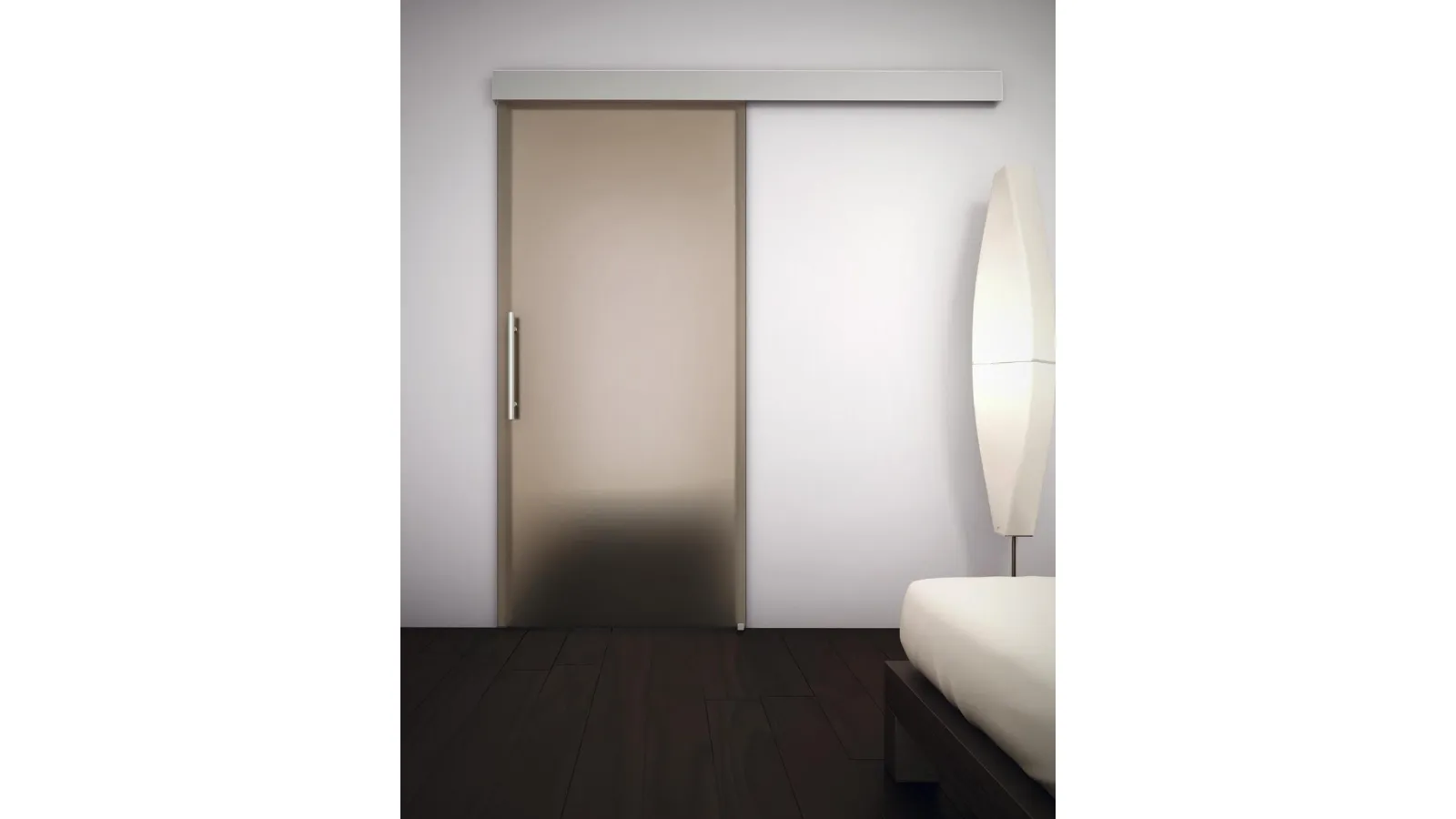 Porta per interni scorrevole Sinthesy Light Laccato Alluminio di Foa