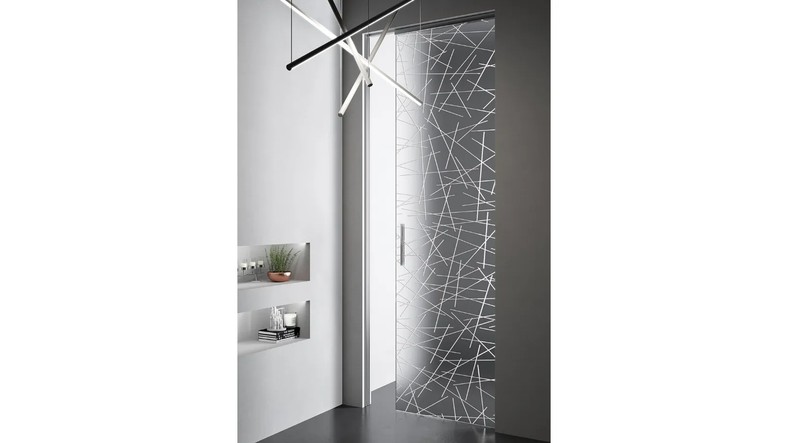 Porta per interni scorrevole Sinthesy Light Shangai di Foa