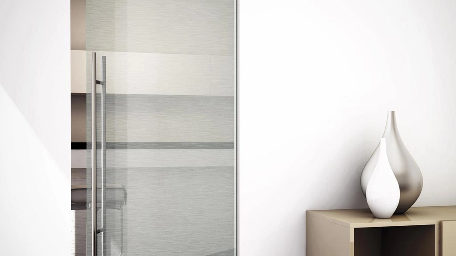 Porta per interni battente Sliver Flou Bianco di Foa