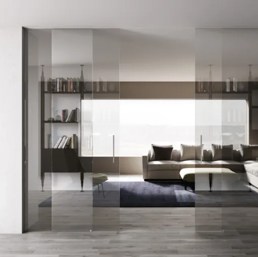 Porta per interni scorrevole Space Supersilver di Foa