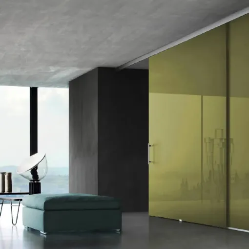 Porta per interni Tao Sospesa in Laccato di Doal