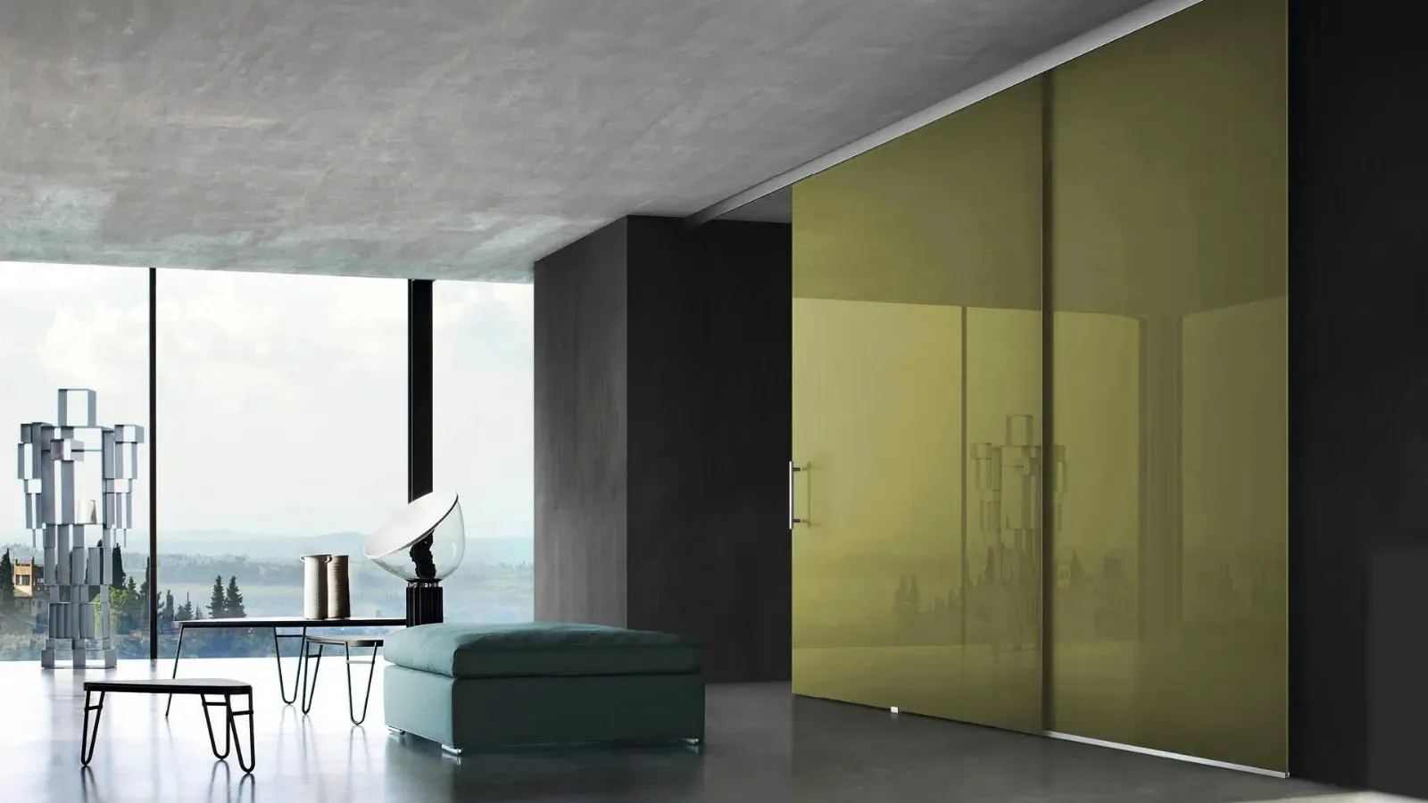 Porta per interni Tao Sospesa in Laccato di Doal