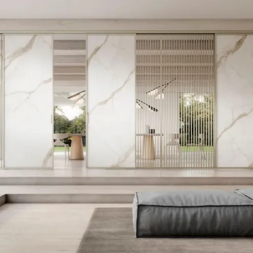 Porta per interni Zeus Sospesa effetto Marmo di Doal