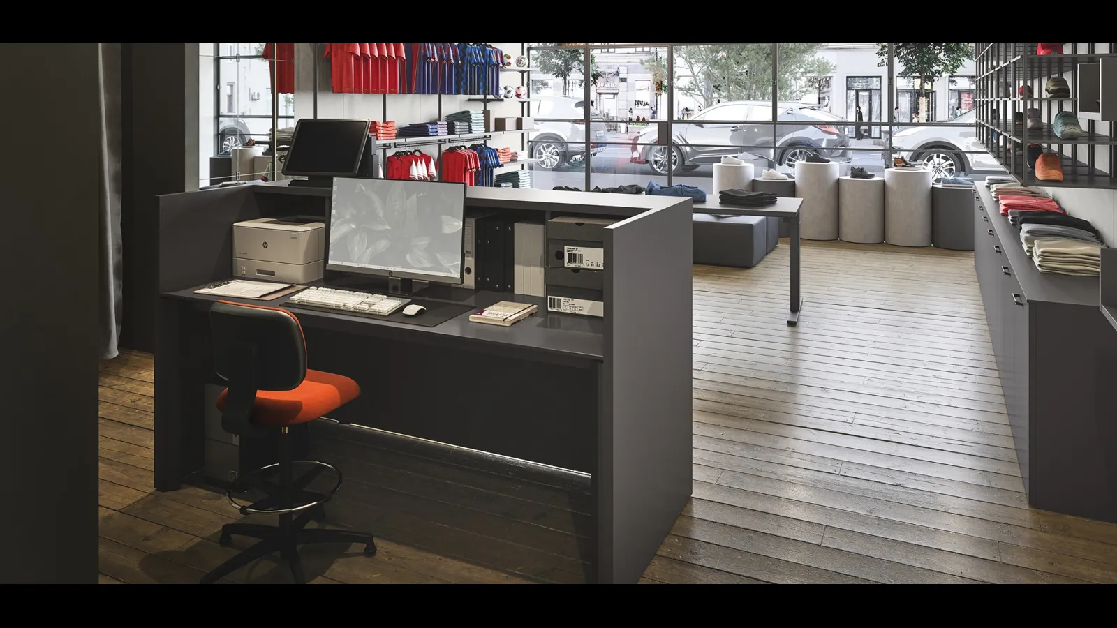 Bancone Reception 16B in melaminico di Cinquanta3