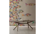 Carta da parati con soggetto pesci colorati Flutter di London Art
