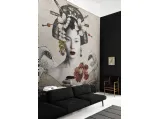 Carta da parati con ritratto di donna Geisha re-edition di London Art