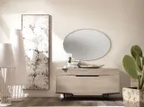 Specchio ovale argentato Gemma di Cantori