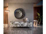 Specchio di design con cornice in vetro Sea di Ozzio