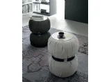 Tavolino Guccino con top in laccato e rivestimento in tessuto di Tomasella