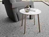 Tavolino Tondo Horizon in laminato con base in metallo di Mobilgam