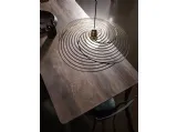 Lampada a sospensione realizzata con lavorazione del metallo a spirale Nido di Cantori