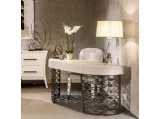 Lampada con base in vetro e paralume in tessuto plissettato Paolina di Cantori