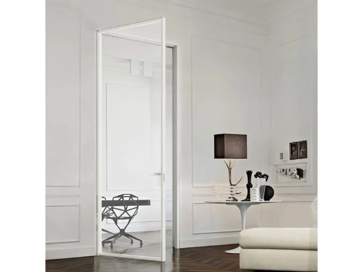 Porta per interni in vetro trasparente Just Battente con Stipite di Doal