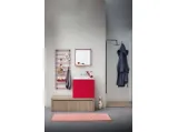 Mobile Bagno da appoggio in melaminico e laccato rosso con top in mineral marmo Acqua e Sapone 04 di Birex