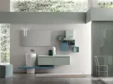 Mobile da Bagno sospeso in laccato opaco The verde Rush 29 di Arcom