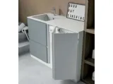 Mobile da Lavanderia in laccato opaco carta da zucchero e bianco Idrobox 01 di Birex