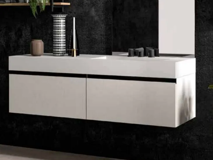 Mobile da Bagno sospeso in melaminico Sidero 04 di Birex