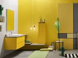 Mobile da Bagno sospeso laccato opaco Giallo Soul 51 di Arcom