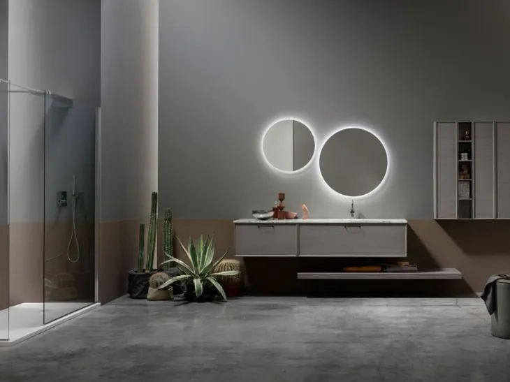 Mobile da Bagno sospeso in Frassino Grigio Vanity 01 di Arcom