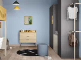 Cameretta a soppalco con scrivania Kids space 13 in melaminico di Nidi