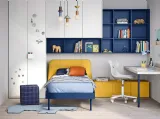 Cameretta a ponte con scrivania Kids space 24 in melaminico di Nidi