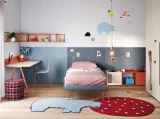 Cameretta componibilecon armadio a muro e scrittoio Kids space 01 di Nidi