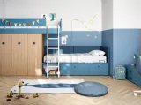Cameretta a soppalco Kids space 12 in melaminico di Nidi