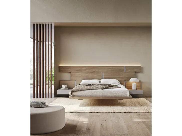 Letto in legno con testiera Regolo di Mobilgam