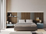 Letto matrimoniale con testiera Sistema Sipario di Mobilgam