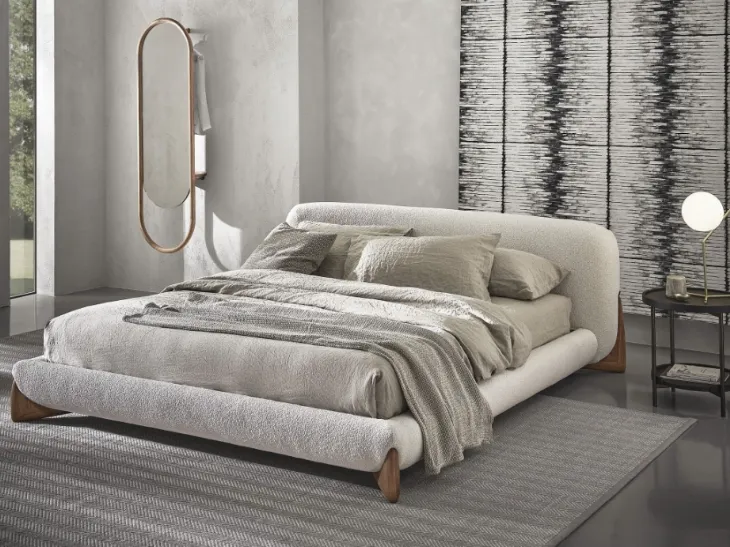 Letto imbottito Softbay di Porada