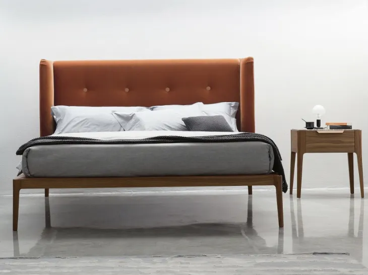 Letto imbottito Ziggy Bed di Porada