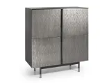 Madia Melody Rain Cabinet in legno rivestita in metallo di Cantori