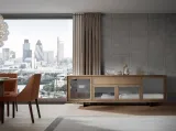 Madia Zenith Zen 01 in legno e vetro di Mobilgam