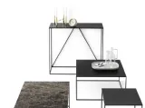 Mobile ingresso in tubo di metallo e piano in lamiera Thin di Calligaris