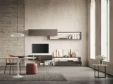 Parete Attrezzata Composizione Horizon 934 in laccato opaco e materico di Mobilgam