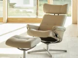 Poltrona relax in pelle Berlin basso con poggiatesta di Stressless