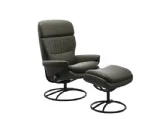 Poltrona Rome in pelle imbottita con poggiatesta regolabile di Stressless