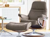 Poltrona confortevole in pelle imbottita Sunrise di Stressless