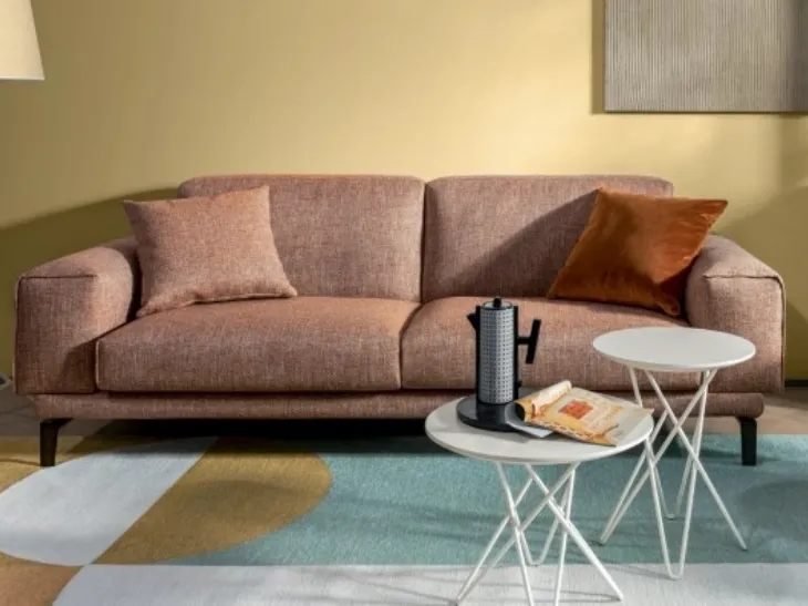 Divano lineare in tessuto Hammer di Calligaris