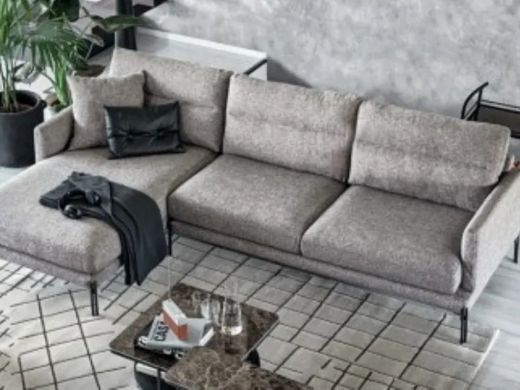 Divano con penisola Twin di Calligaris