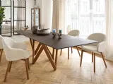 Sedia Holly Fab in tessuto e legno massello di Calligaris