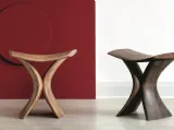 Sgabello di design in legno massello di frassino Torli di Porada