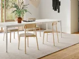 Tavolo minimal allungabile in legno Nordic di Calligaris