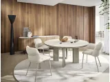 Tavolo Sandy rotondo con piano in legno di Calligaris