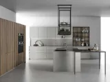 Cucina Design lineare in noce e acciaio Aspen 001 di Doimo Cucine