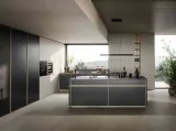 Cucina Moderna con isola Coco Stream Inchiostro di Dibiesse