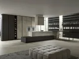 Cucina Moderna lineare in legno e laminam effetto calce Vestimi 01 di Dibiesse
